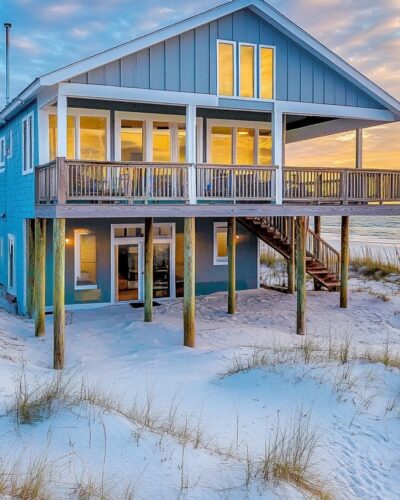 Navarre Beach Florida Cottage Rentals facing dunes and Gulf waters